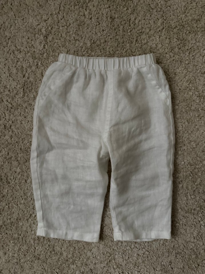 Beyaz Bebek Kız keten takım Dantel Detaylı - Görsel 3