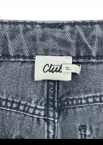 Gri Salaş Midi Denim Kadın Jean - Görsel 4