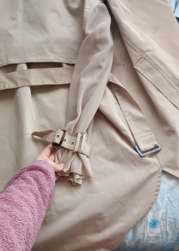 Bej Midi Kadın Trençkot - Görsel 4