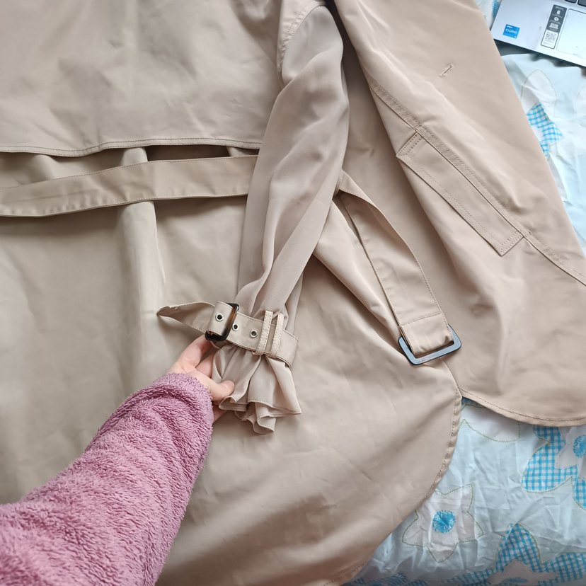 Bej Midi Kadın Trençkot - Görsel 4