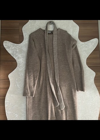 Uzun Kollu Bej Hamile Triko Elbise - Görsel 7