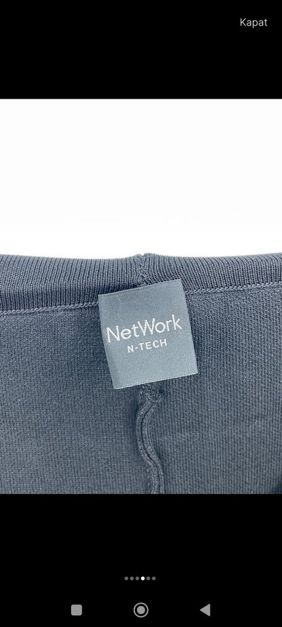 Siyah Midi Denim Kadın Tayt - Görsel 3