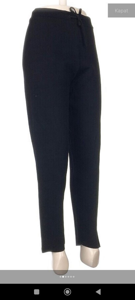 Siyah Midi Denim Kadın Tayt - Görsel 2