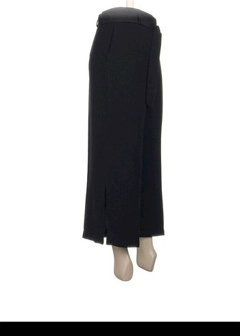 Kadın Siyah Kemerli Bol Kesim Pantolon - Görsel 3