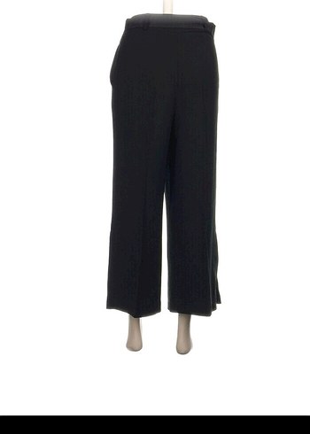 Kadın Siyah Kemerli Bol Kesim Pantolon - Görsel 2