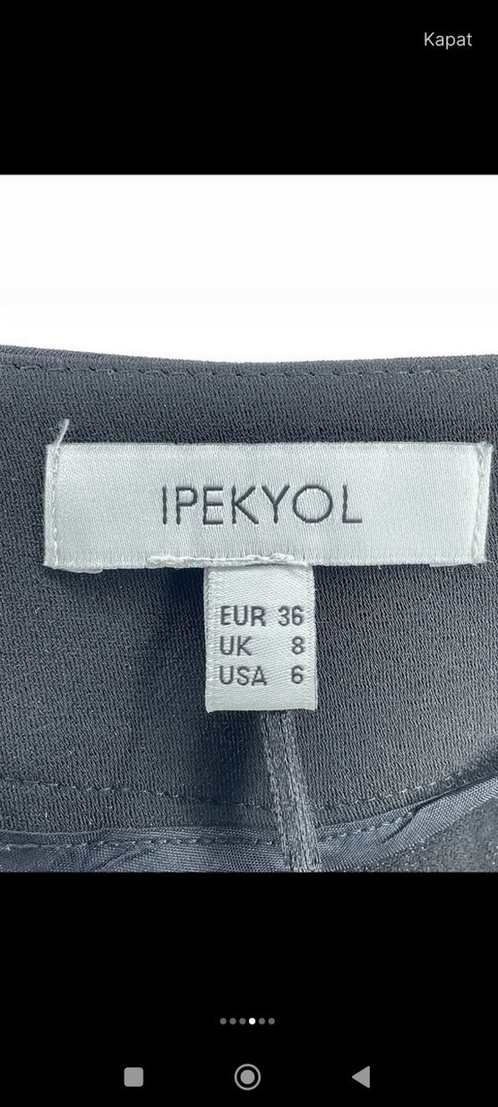 Kadın Siyah Kemerli Bol Kesim Pantolon - Görsel 4