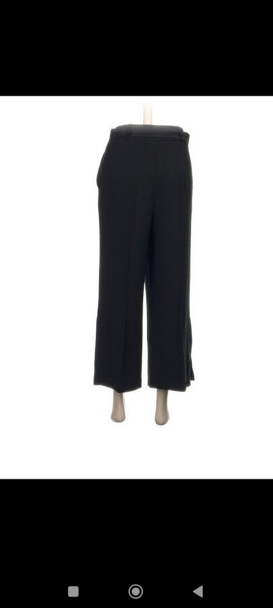 Kadın Siyah Kemerli Bol Kesim Pantolon - Görsel 2