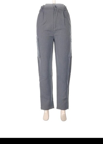 Gri Kadın Regular Fit Denim Pantolon - Görsel 2