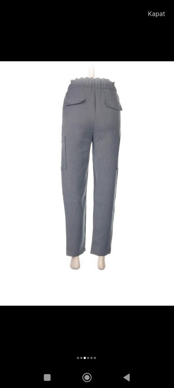 Gri Kadın Regular Fit Denim Pantolon - Görsel 4