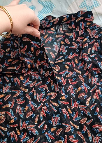 Çok Renkli Baskılı Hamile Tunik - Görsel 3