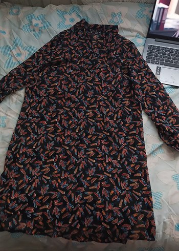 Çok Renkli Baskılı Hamile Tunik - Görsel 2