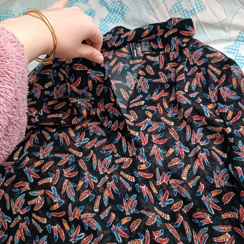 Çok Renkli Baskılı Hamile Tunik - Görsel 3