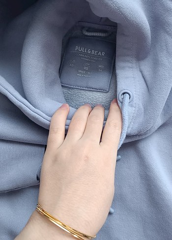 Mor Pastel Kapüşonlu Kadın Sweatshirt - Görsel 2