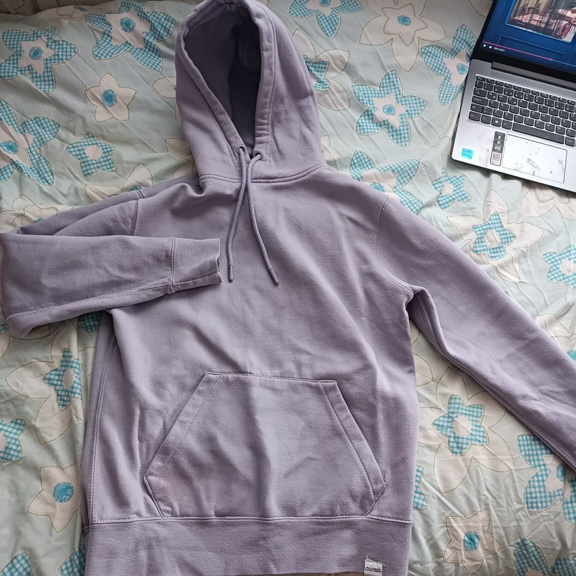 Mor Pastel Kapüşonlu Kadın Sweatshirt - Görsel 3