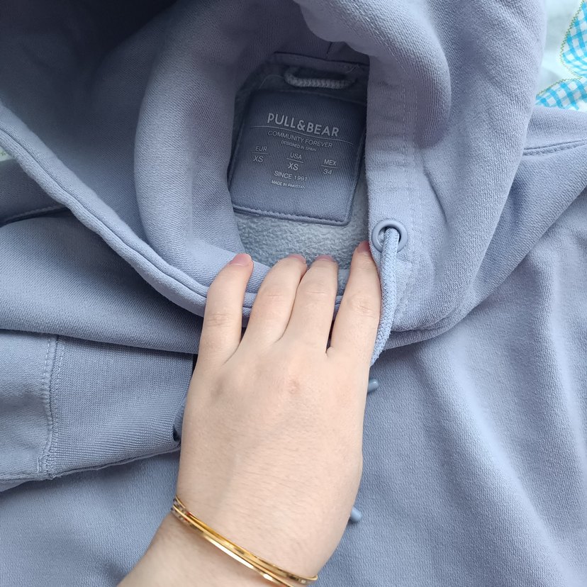 Mor Pastel Kapüşonlu Kadın Sweatshirt - Görsel 2