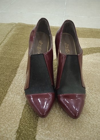 Bordo Rugan Kadın Stiletto