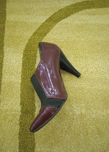 36 Beden Bordo Rugan Stiletto Kadın Topuklu Ayakkabı