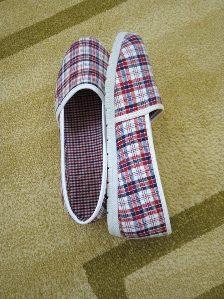 Erkek Çok Renkli Kareli Ev Terliği - Görsel 4