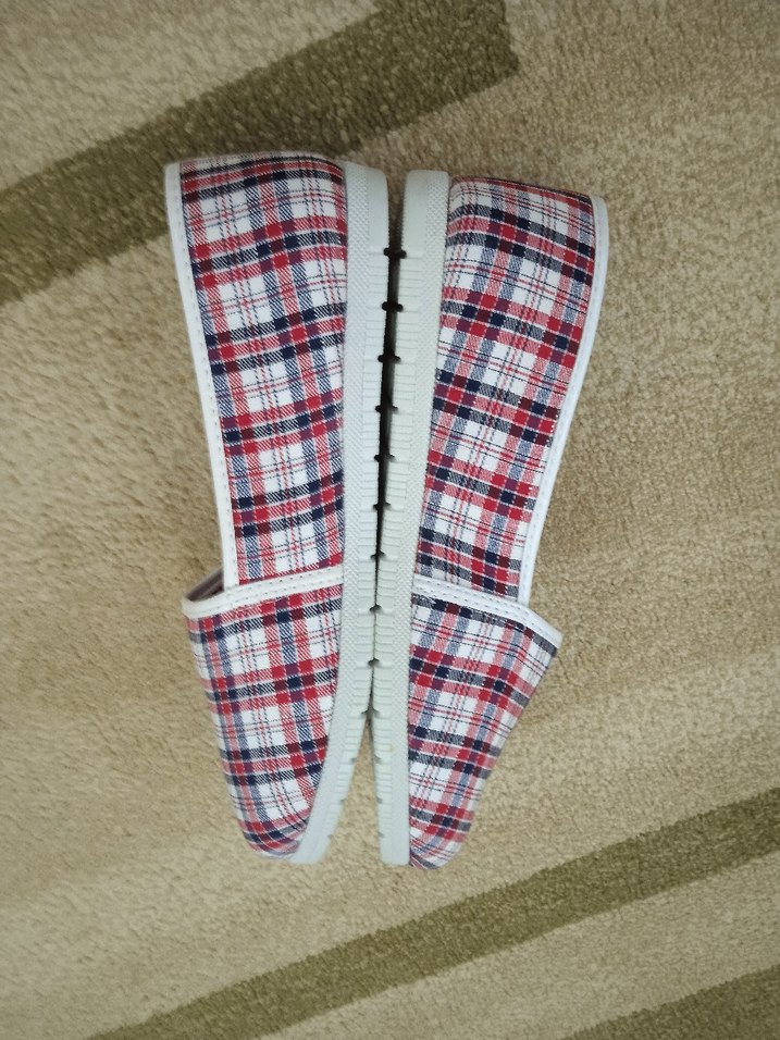 Erkek Çok Renkli Kareli Ev Terliği - Görsel 5