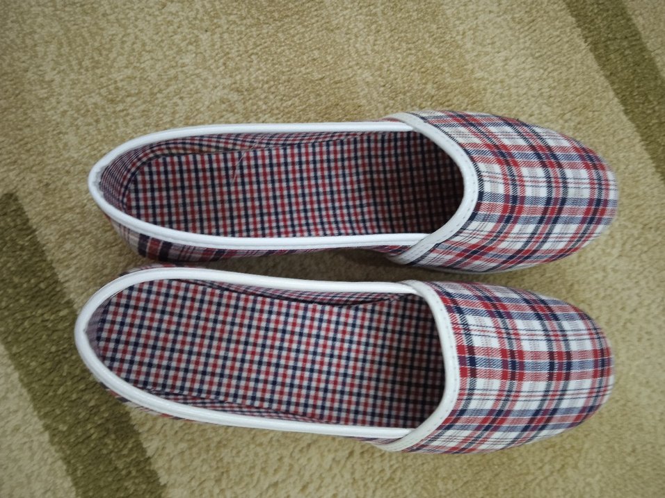 Erkek Çok Renkli Kareli Ev Terliği - Görsel 3