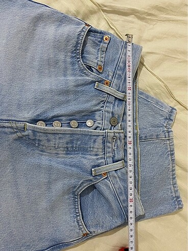 xs Beden Levis 501 crop fit jean pantolon