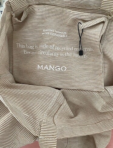 Beden Mango orijinal büyük boy bez çanta
