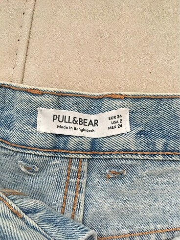 34 Beden mavi Renk Pull and Bear Bermuda