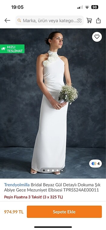 trendyolmilla bridal koleksiyonu beyaz elbise