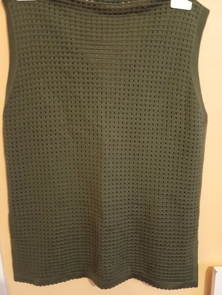 haki Örgü Kadın yelek - Görsel 3