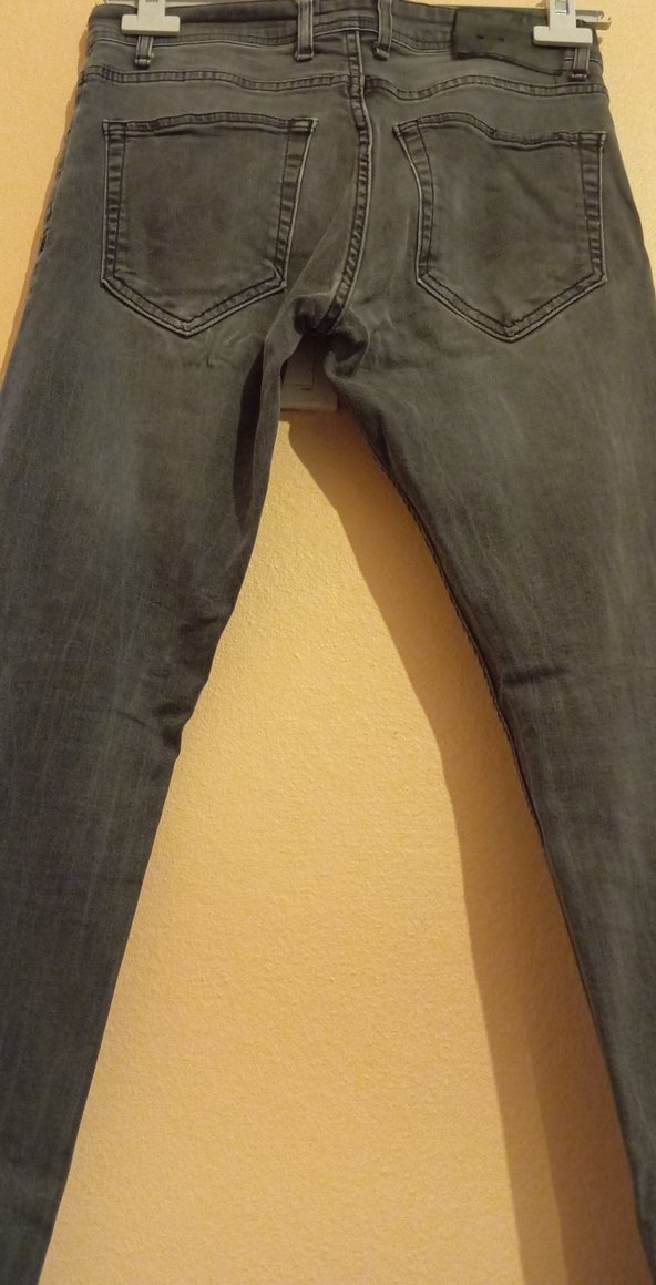 Gri Erkek Denim Pantolon Regular Fit - Görsel 4