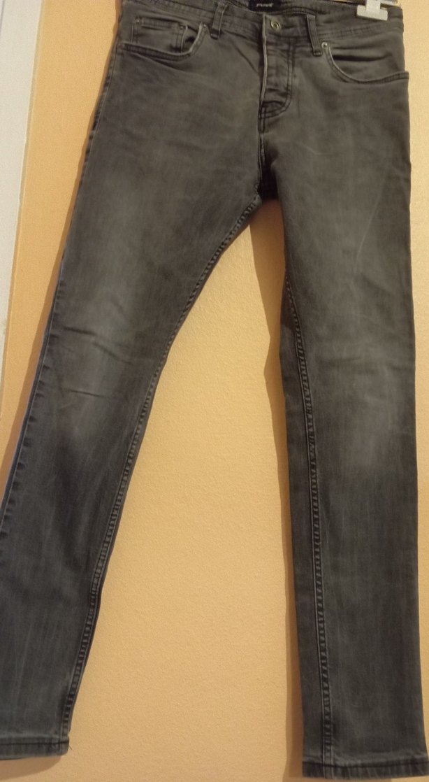 Gri Erkek Denim Pantolon Regular Fit - Görsel 3