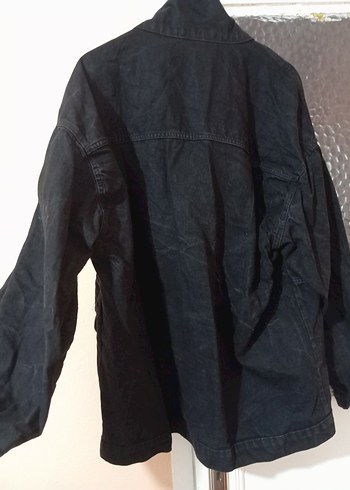 Siyah Düğmeli Kadın Kot Ceket - Görsel 4