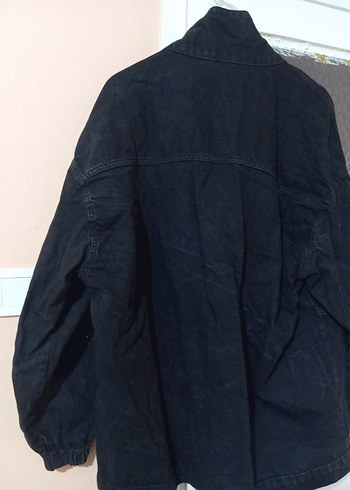 Siyah Düğmeli Kadın Kot Ceket - Görsel 3