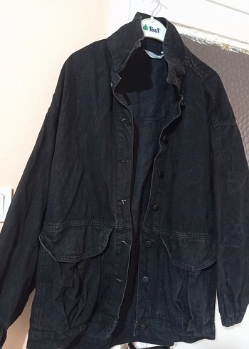 Siyah Düğmeli Kadın Kot Ceket - Görsel 2