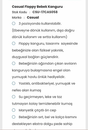  Beden siyah Renk Kanguru anakucağı casual