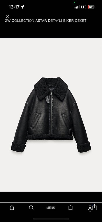 Zara biker ceket