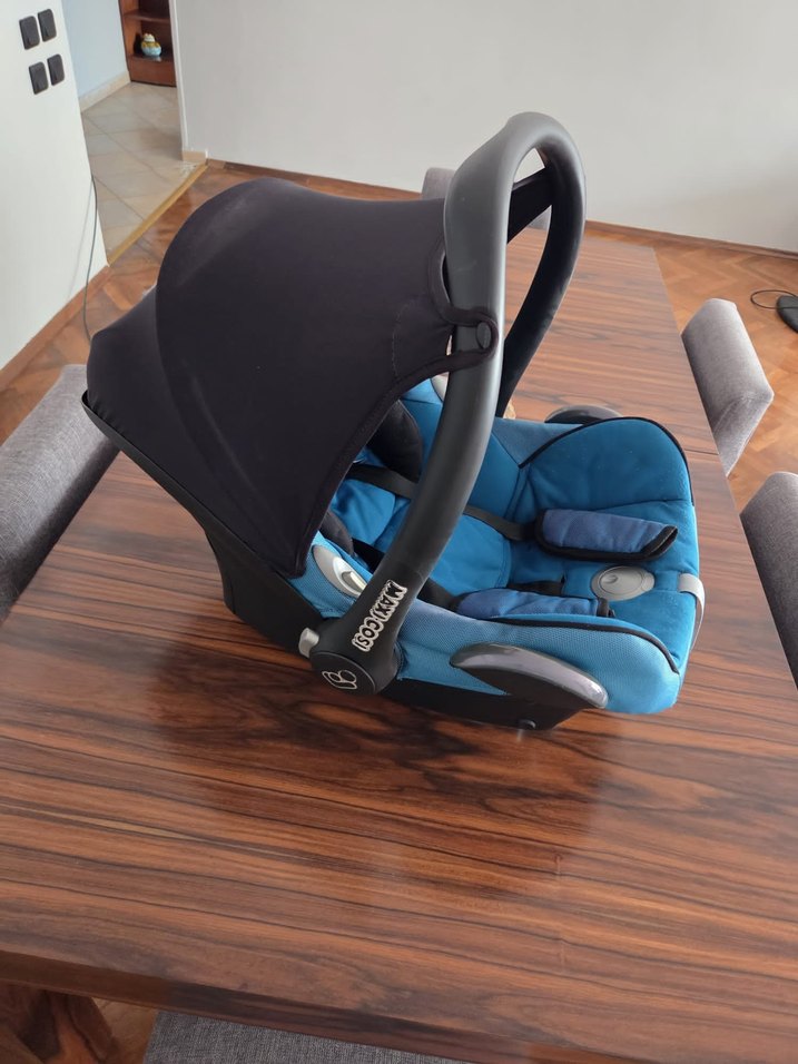 Koyu Mavi Bebek Oto Koltuğu ve puset - Görsel 4