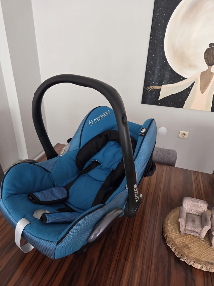 Koyu Mavi Bebek Oto Koltuğu ve puset - Görsel 3