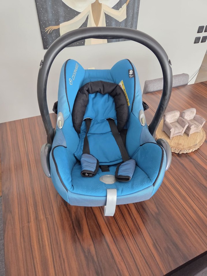 Koyu Mavi Bebek Oto Koltuğu ve puset - Görsel 2