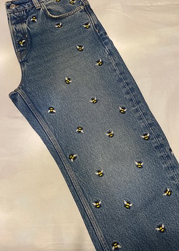 Diğer Urban Us Freepeople Bee Embroidered Jeans Y2k Vintage Sample