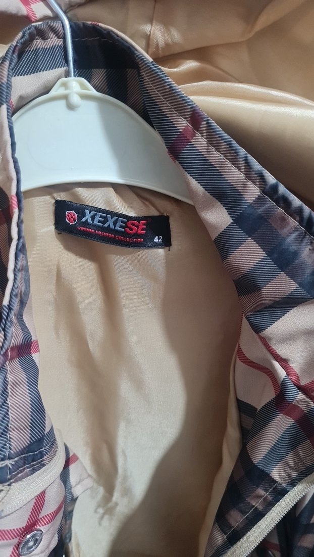 Düğmeli Midi Bej Kadın Yağmurluk - Görsel 2