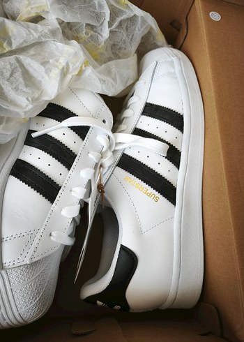 Adidas Superstar Kadın Beyaz Sneakers - Görsel 3