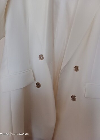 Tiffany&Tomato şal yaka atlas ceket-ekru - Görsel 8