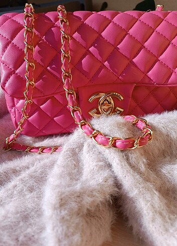 Pembe Replika Çanta  - Görsel 13