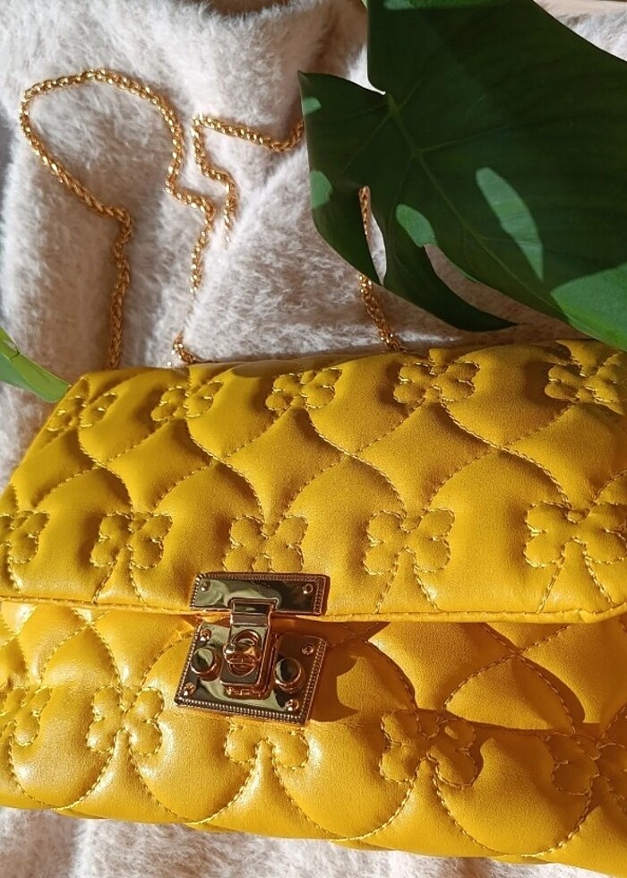 Askılı Sarı Canta  - Görsel 3