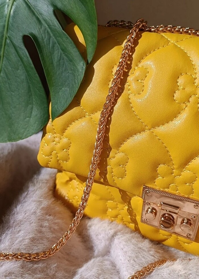 Askılı Sarı Canta  - Görsel 2