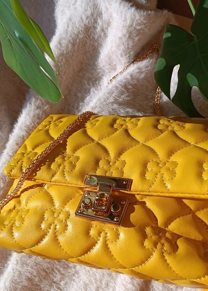 Askılı Sarı Canta  - Görsel 4