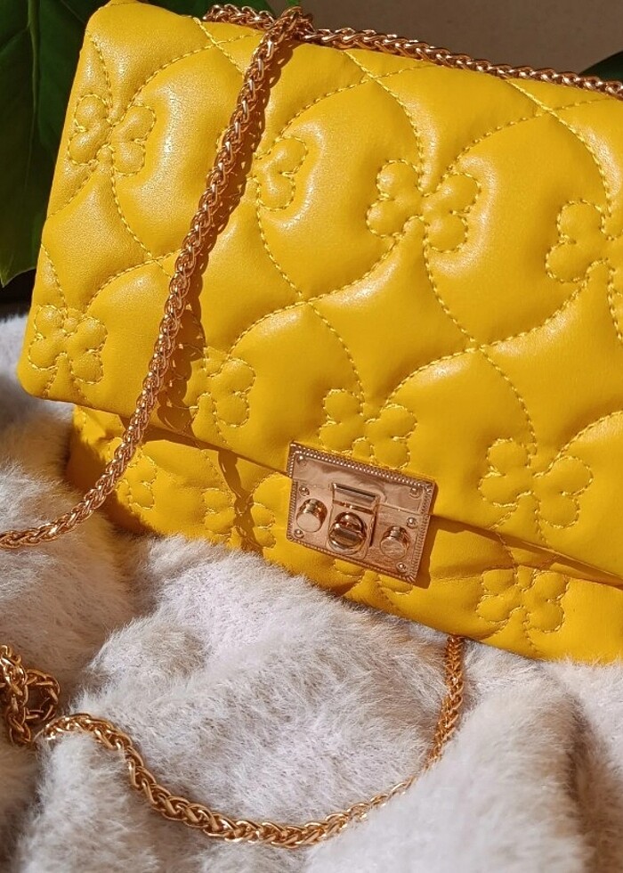 Askılı Sarı Canta  - Görsel 5