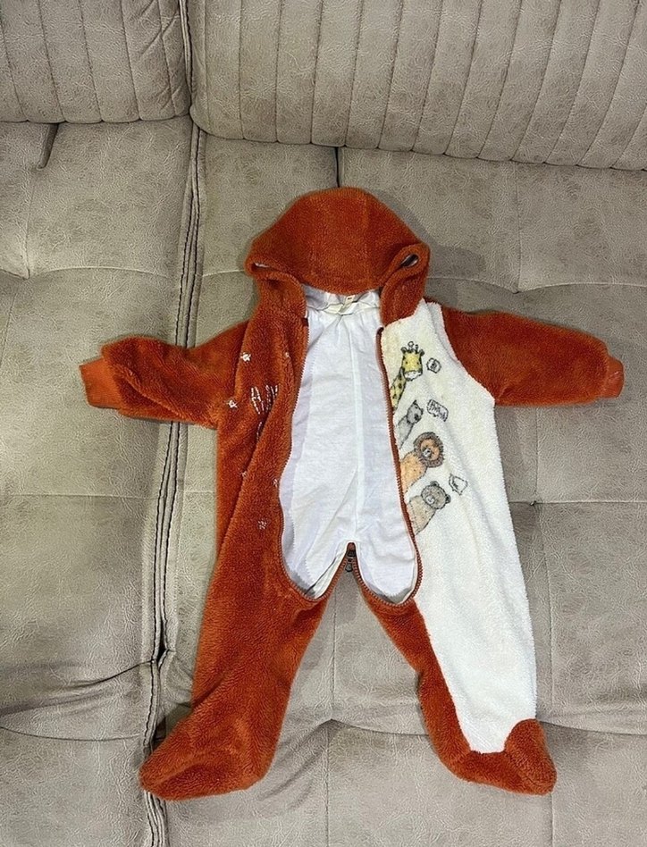 Renkli Desenli Erkek Bebek Polar Tulum - Görsel 2