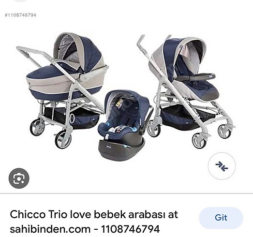 Chicco trio love bebek arabası